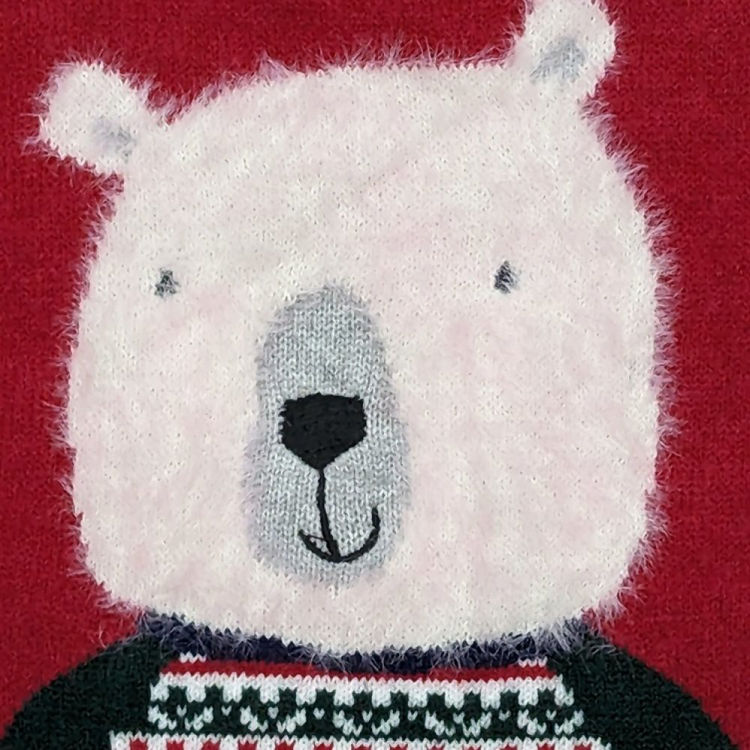 Picture of NX756 CHILDREN SOFT CHRISTMAS BEAR JUMPER 1-7 YEARS